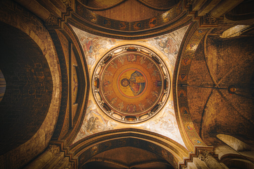 Creating a Sacred Life: Practical Integration of Spiritual Principles brown and beige round ceiling