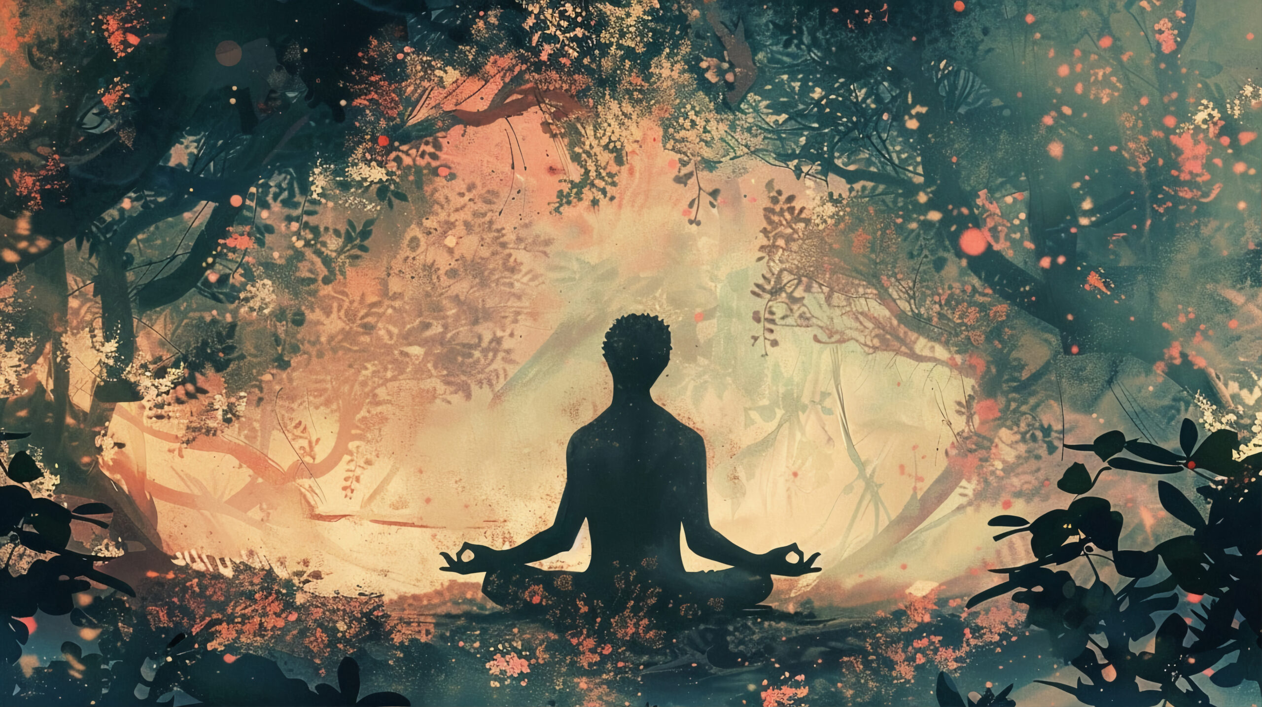 meditation concept digital art style